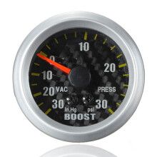 Carbon Fiber Face Mechanical Boost Vacuum Gauge Autometer