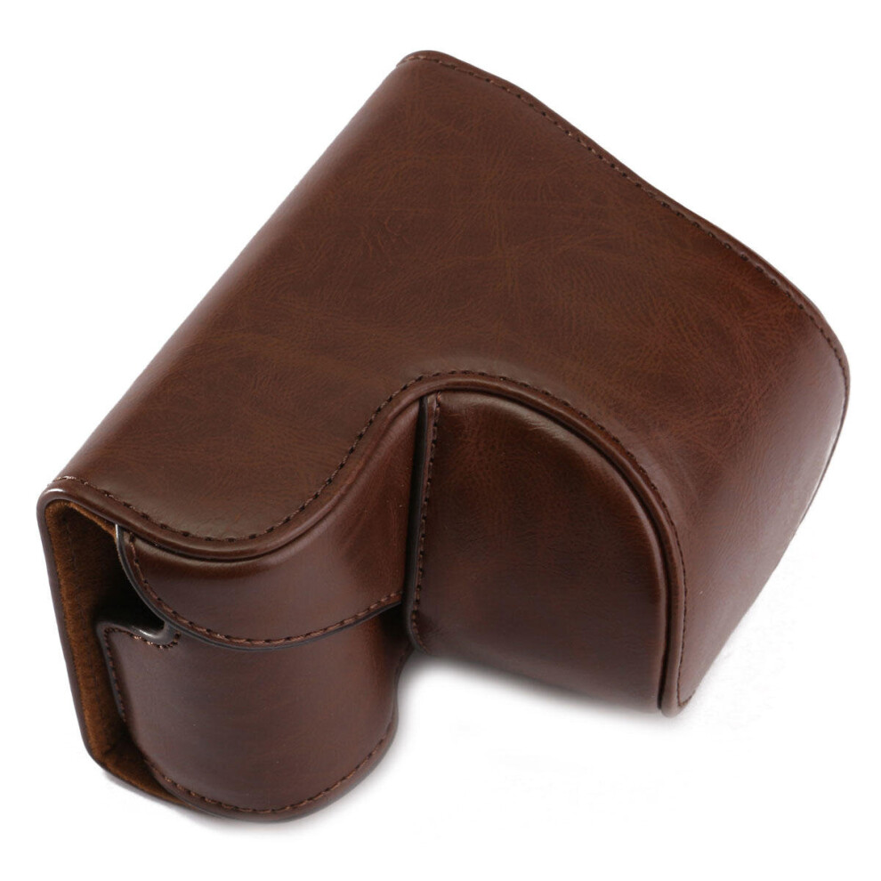 Multicolor PU Leather Camera Bag Case Cover Pouch For Sony A5000 A5100 NEX 3N BROWN
