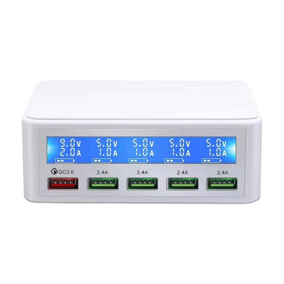 5V/10A Lcd Display Usb Charger Adapter Quick Charge 3.0 Multi Port Mobile Phone Rapid Charger Usb Socket 840079087317