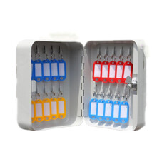 20 Hook Metal Wall Mount Security Key Cabinet Storage Box With Key Tag