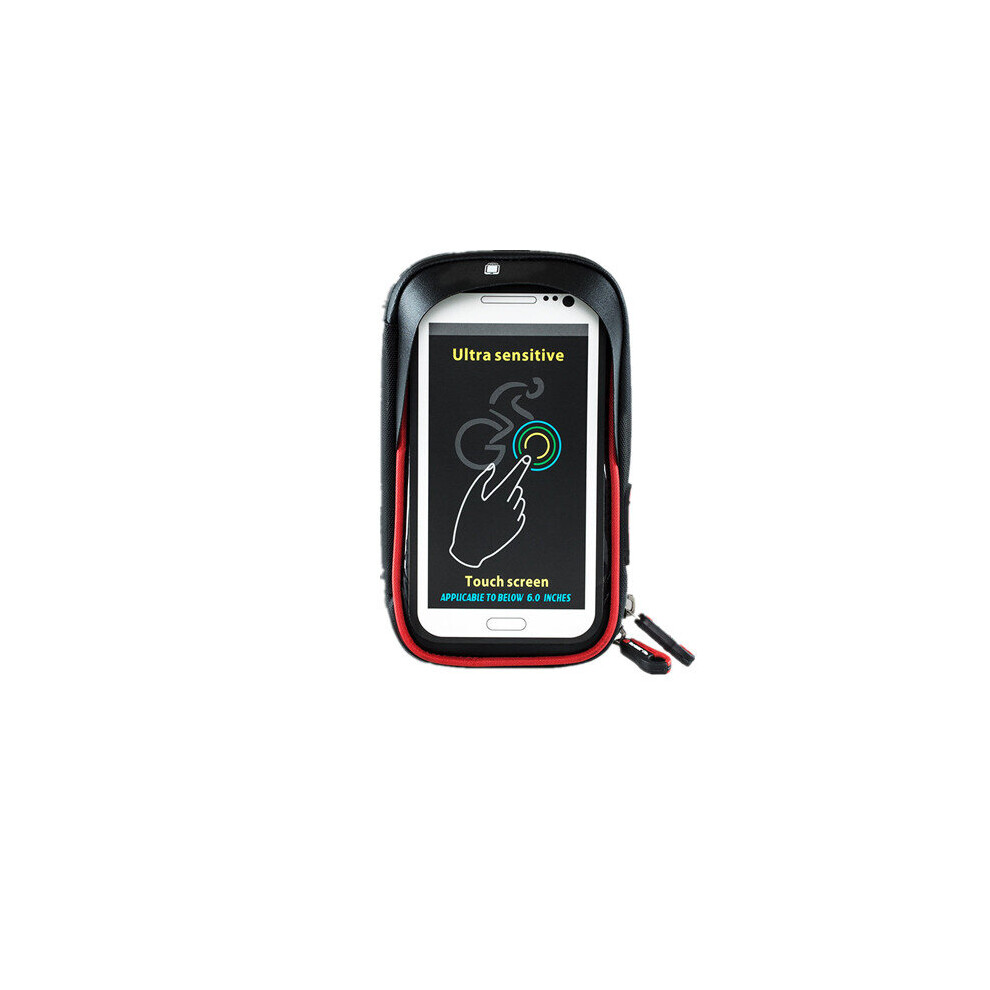 Rainproof Bike Handlebar Touchscreen Phone Bag Case Cell Phone Holder Mtb Frame Pouch Bag Red 4191026551945