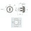 3-Dial Code Combination Cam Lock Zinc Alloy Furniture Cabinet Mail Box Security Coded Lock 3