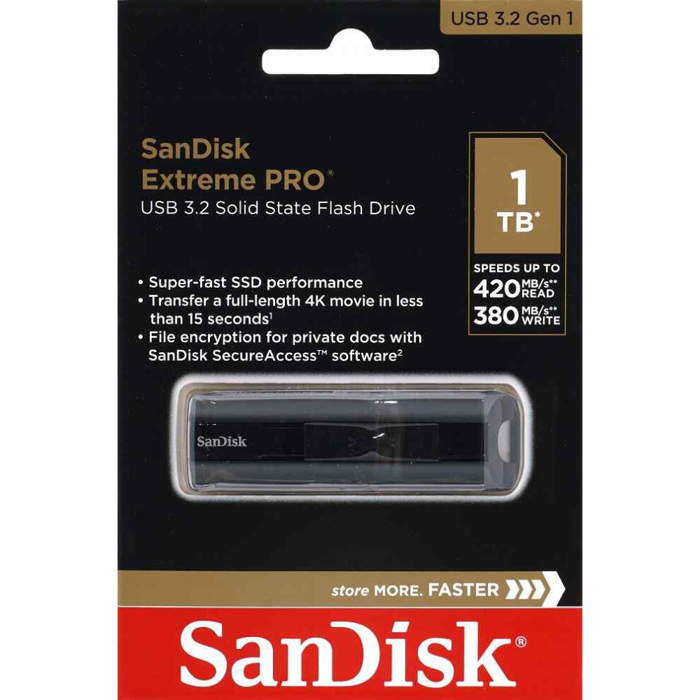 Sandisk Extreme Pro 1Tb Usb 3.2 Solid State Flash Drive