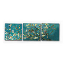 Hand Painted Three Combination Decorative Paintings Botanic Flower Wall Art For Home Decoration