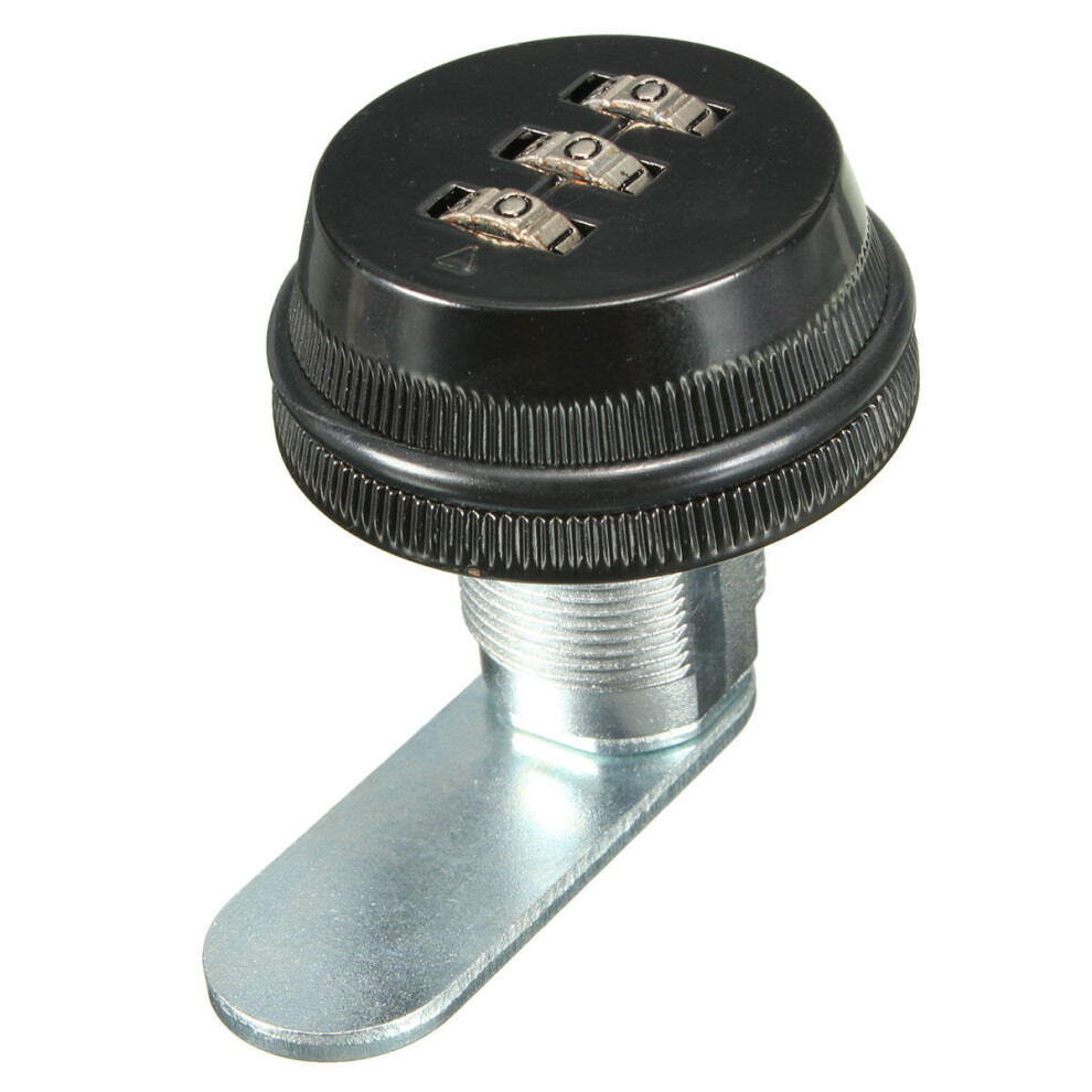 3-Dial Code Combination Cam Lock Zinc Alloy Furniture Cabinet Mail Box Security Coded Lock 840079087027