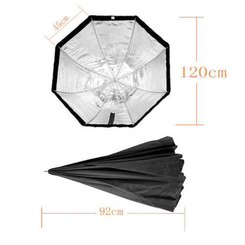 Portable 120cm Octagon Softbox Umbrella Brolly Reflector for Speedlight Flashlight 1