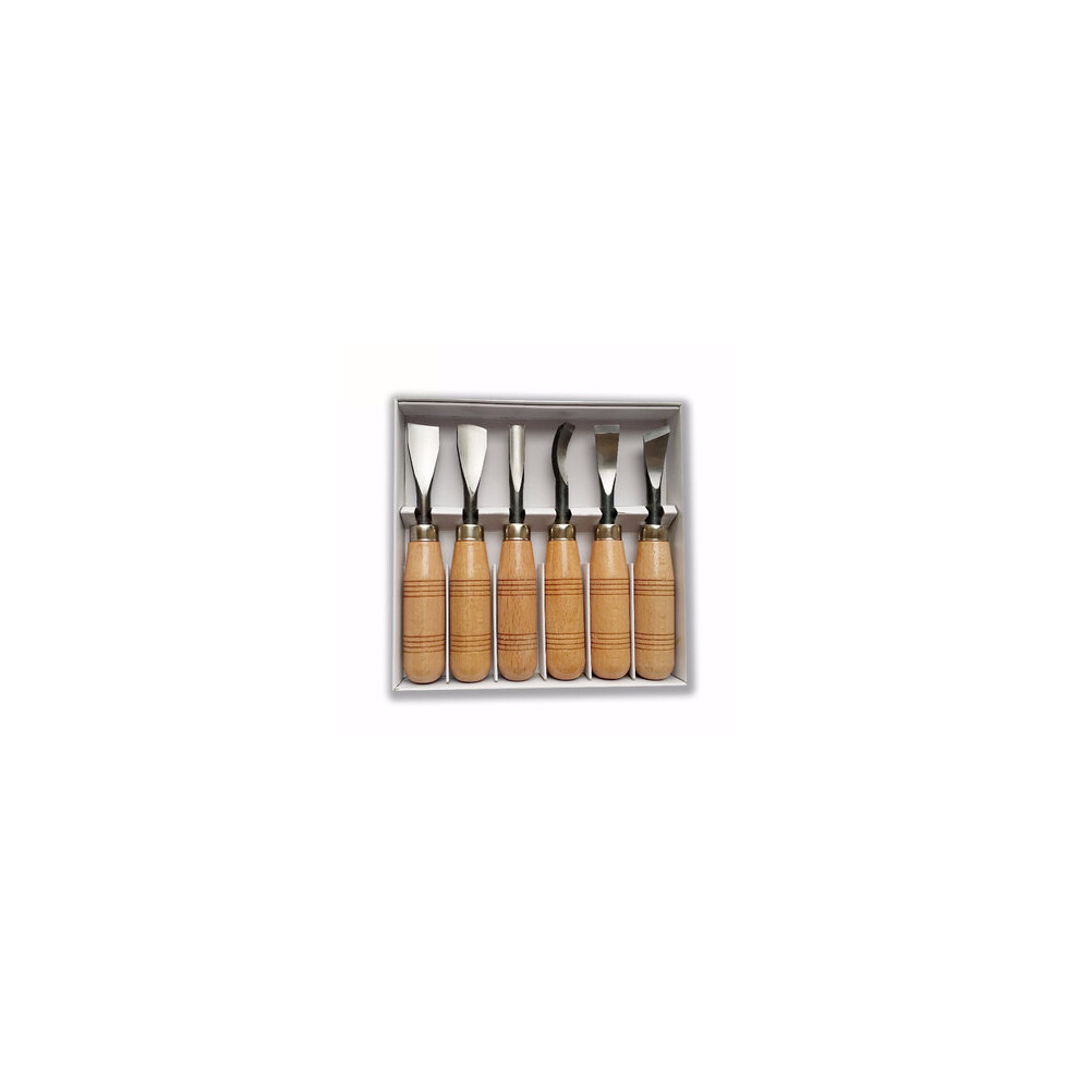 6pcs Professional Wood Carving Tools Kit Woodworking Craft Chisel Hand