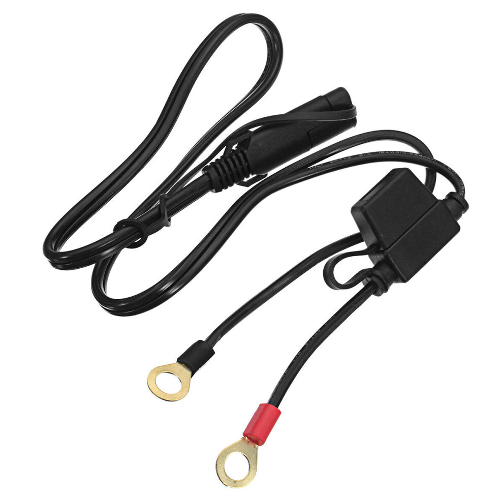 2Pcs Ring Terminal To Sae Quick Disconnect Cable Motorcycle 12V-24V Battery Output Connector 840079327727