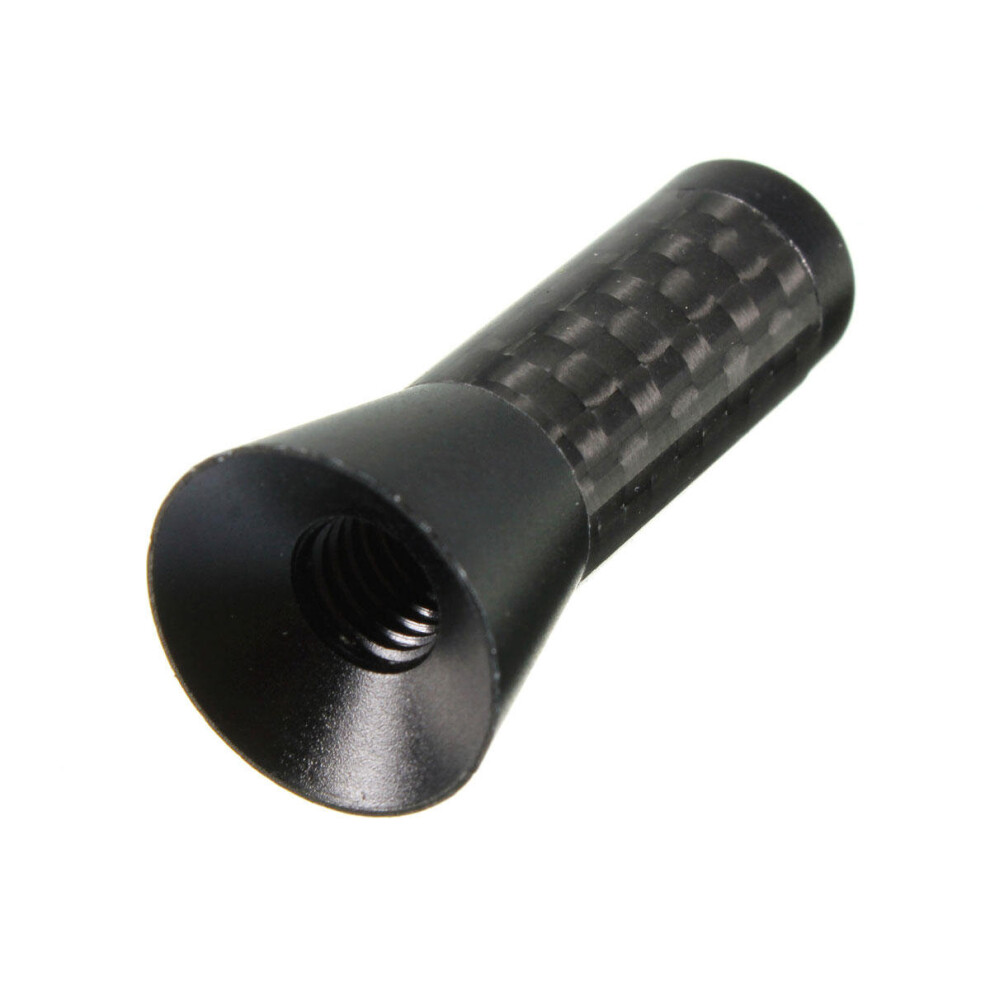 2Pcs 3.5Cm 1.38 Inch Universal Mini Carbon Fiber Short Stubby Aerial Car Antenna Black 5202984960249
