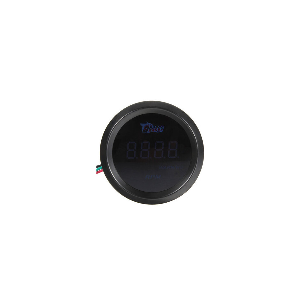 52Mm Car Auto Tacho Tachometer Gauge Digital Led Meter Rpm Blue 4191026533668