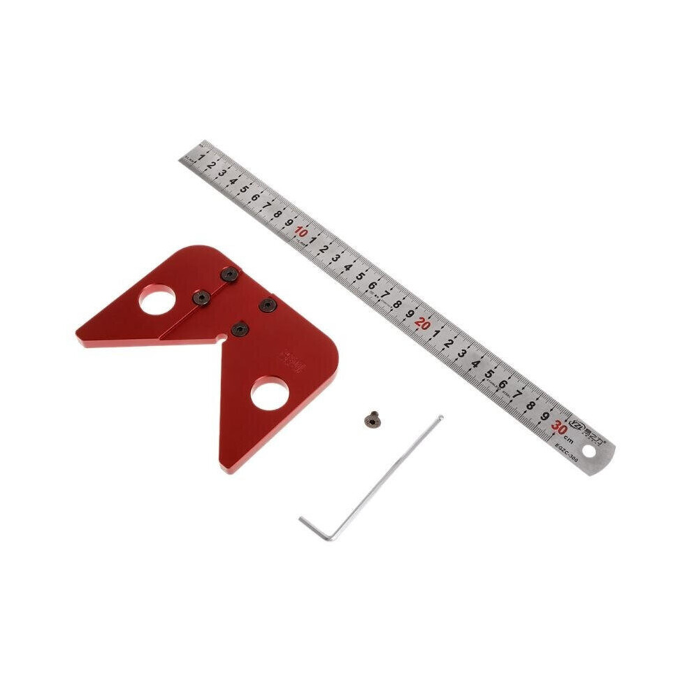45 Degree Angle Scribe Round Center Line Scribe Carpenter Wood Ruler Layout Gauge Round Center Determination Woodworking Scribing Tool 6901722560862