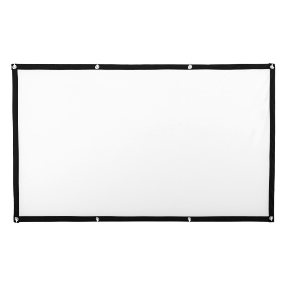 60Inch Portable Foldable Projector Screen 16:9 Hd Home Cinema Theater Outdoor White 4151093677733