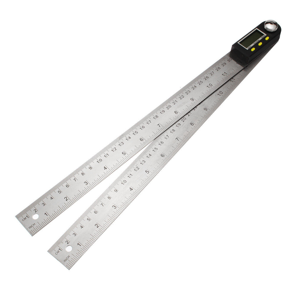 300Mm 2 In1 Digital Angle Finder Meter Protractor Goniometer Ruler 360° Angle Ruler Measurer 8651958789077