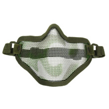 Airsoft Mask Half Face Metal Mesh Tactical Protective Cover CS Mototcycle Gear GREEN COLOE