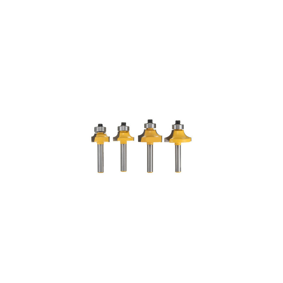 4pcs 1/4 Inch Router Bit Set Shank Tungsten Carbide Router Bit Rotary Tool for Woodworking