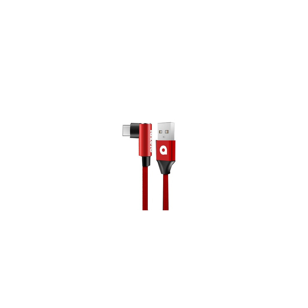 2Pcs 2.4A 90 Degree Bending Braided Type-C Fast Charging Data Cable 1.2M For Oneplus 5T Huawei P20 4191026564129