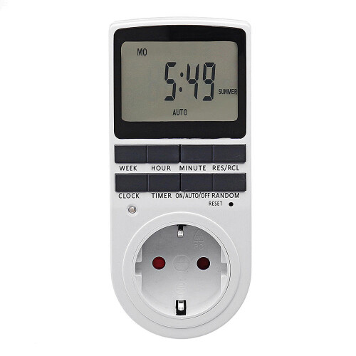16A 230V LCD Digital Timer Socket with Clock Function Timing Outlet Switch 24h Smart Timer Switch
