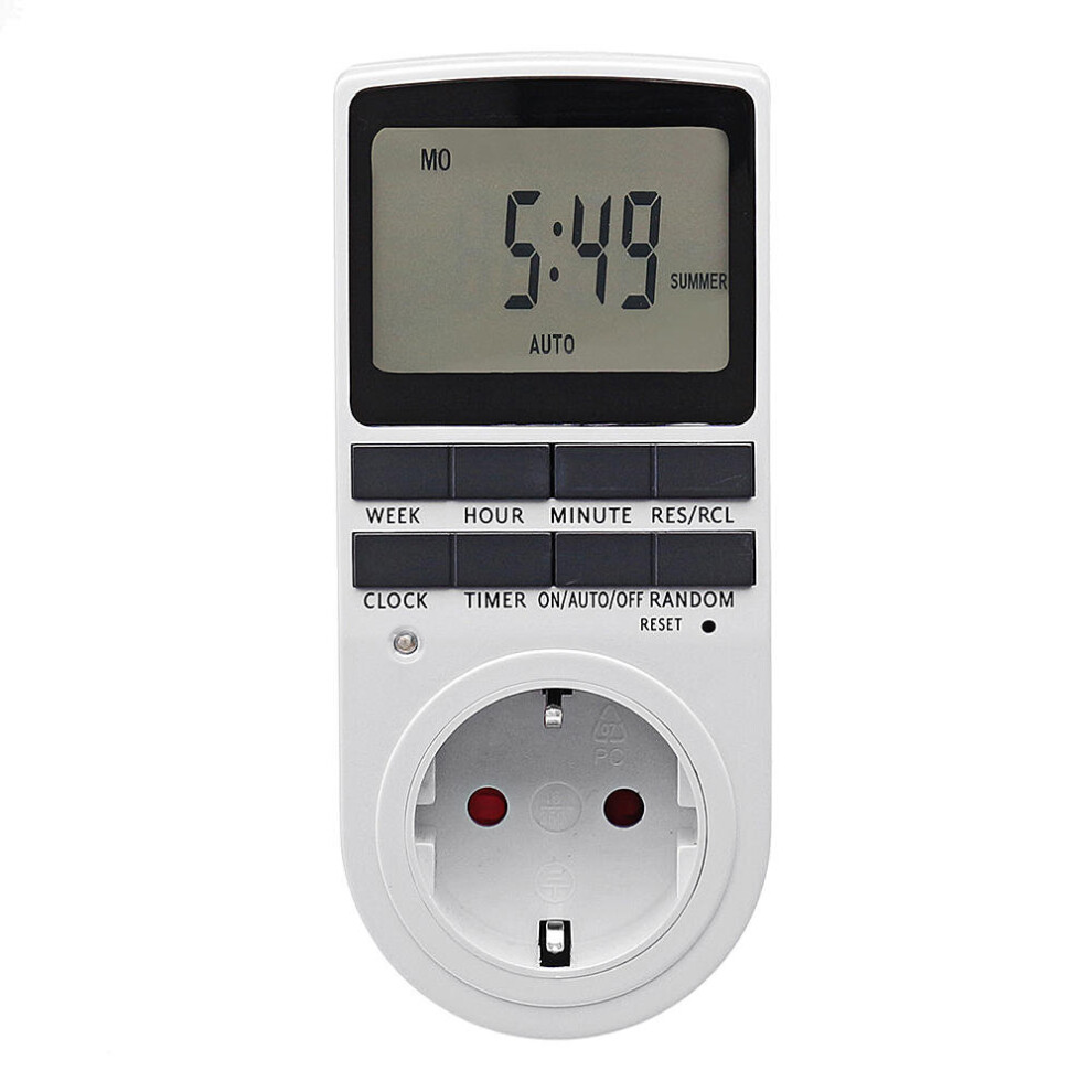 16A 230V Lcd Digital Timer Socket With Clock Function Timing Outlet Switch 24H Smart Timer Switch 8651939566642