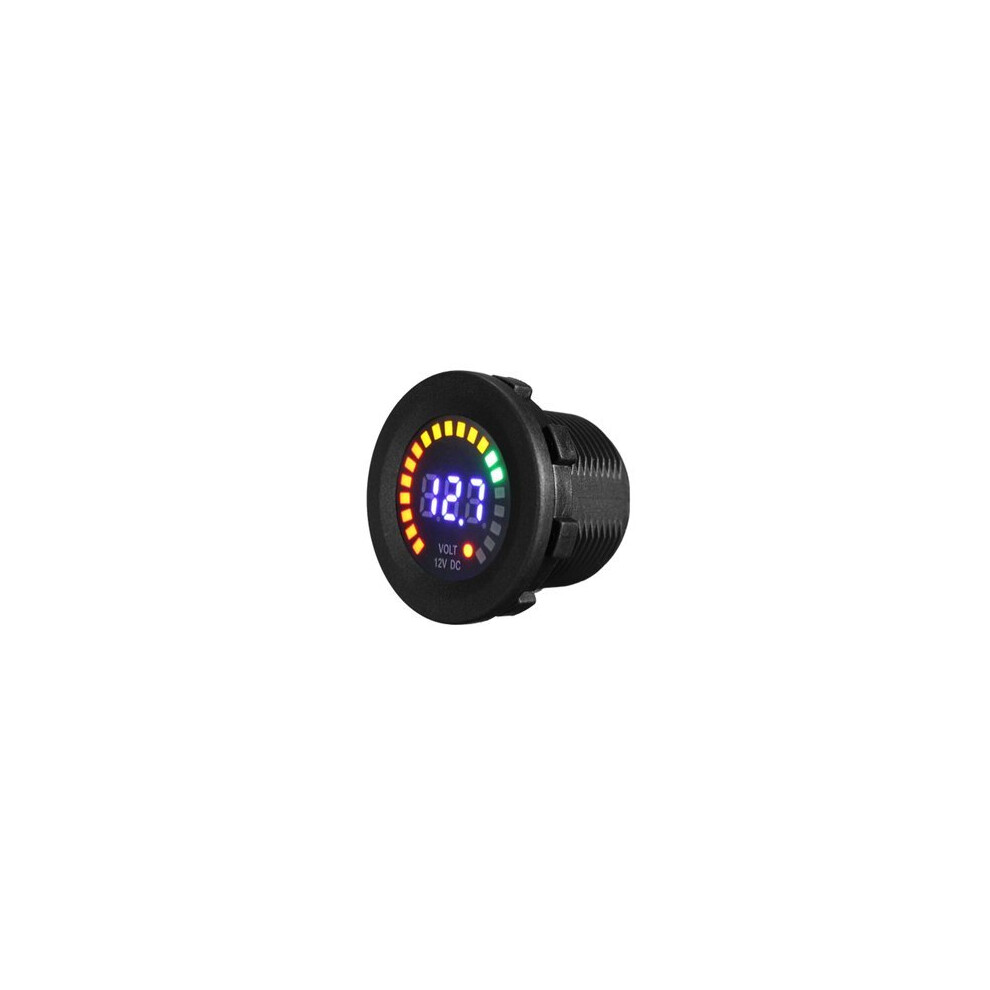 12V Motorcycle Led Digital Display Volt Meterr Car Auto Waterproof Meter Red/Yellow/Green 5202984947387