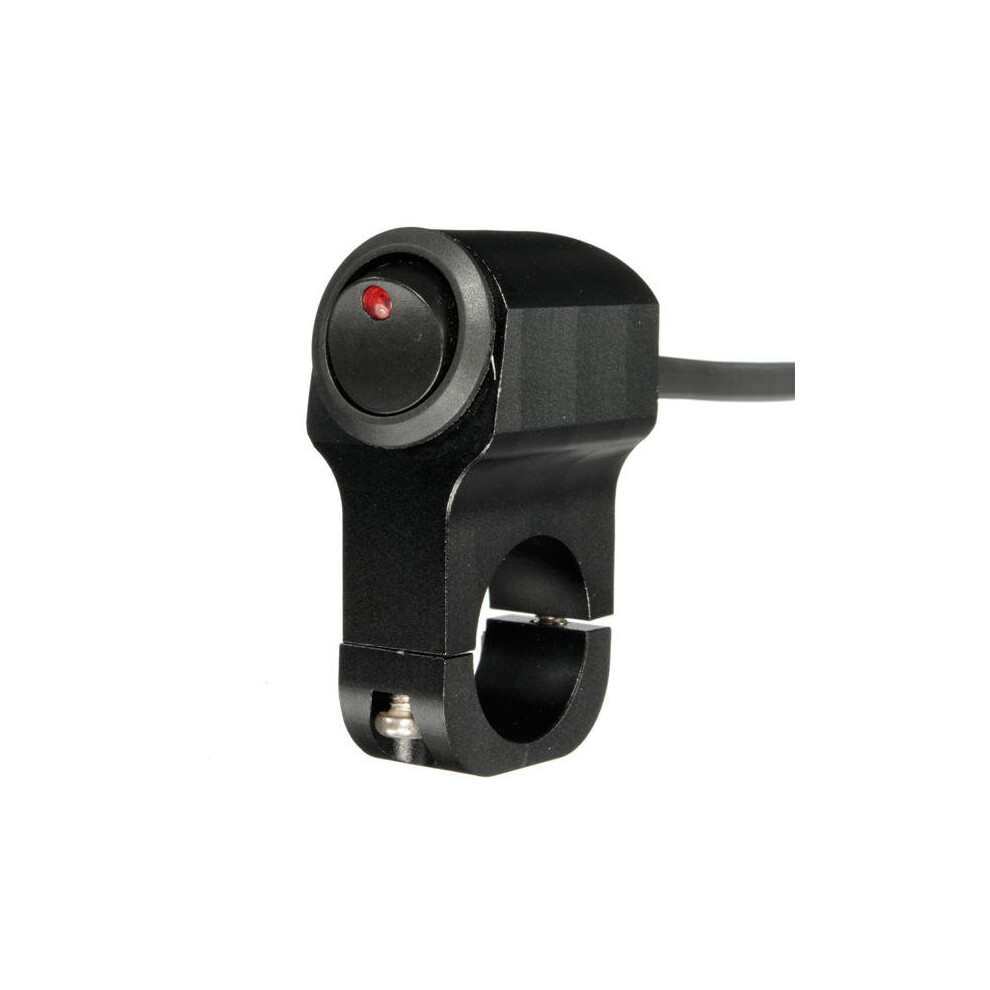 12V 10A Motorcycle Aluminum Alloy Handbar Grip Switch On/Off With Indicator Light 5202984972709