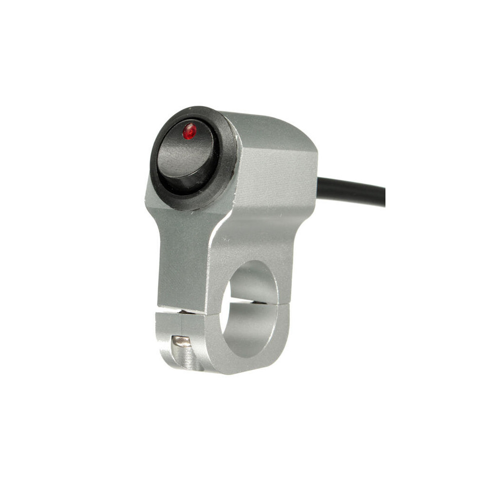 12V 10A Motorcycle Aluminum Alloy Handbar Grip Switch On/Off With Indicator Light 5202984972716