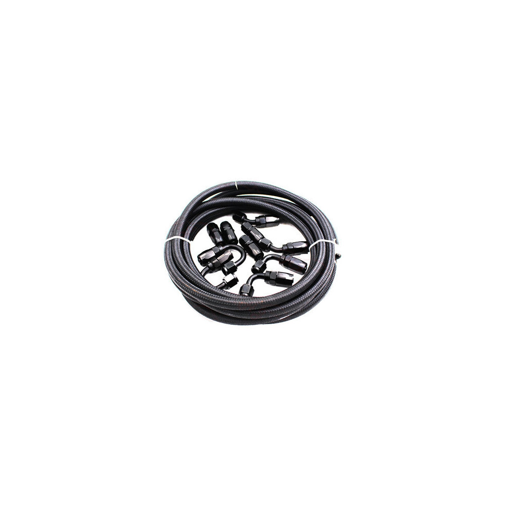 5M An6 Nylon Stainless Steel Braided Fuel 0°/45°/90°/180° Hose End Fuel Adapter Kit Oil 4191026506150