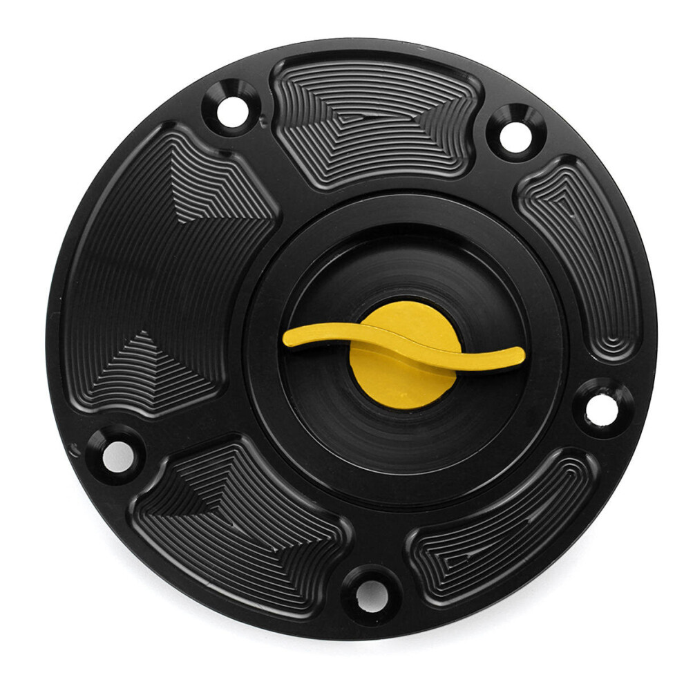 Motorcycle Cnc Aluminum Fuel Tank Cap Gas Oil Tank Cover For Yamaha Fz1/Fz6/Fzr750/1000/R1/R6/Ysr50 Color Yellow 4191026517057