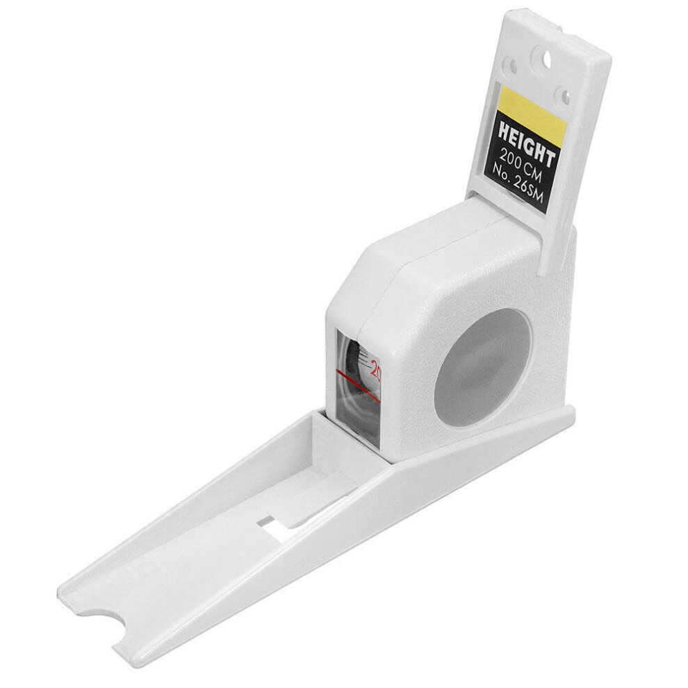 White 2M Stadiometer Wall Mounted Growth Stature Meter Gauge Measure Home Office Use Adult Children Ruler Height Measuring Measurement Tape Color