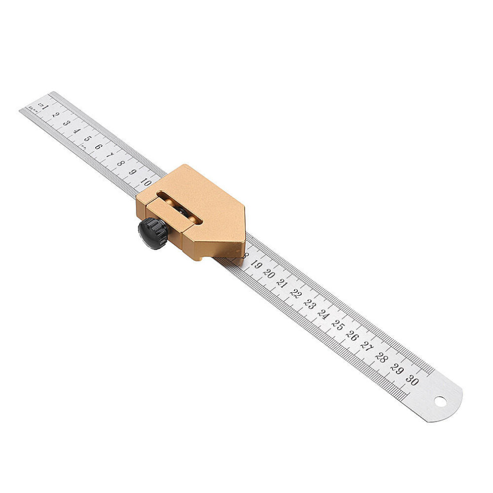 Woodworking 45 Degrees Angle Line Caliber Ruler 300Mm Precision Measuring Scribe Tool Woodworking Tool 840079352248