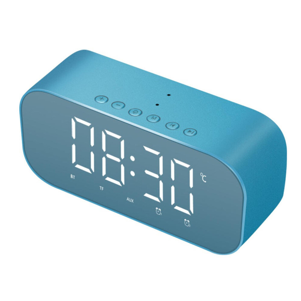 S5 Mini Wireless Bluetooth Speaker Dual Alarm Clock Led Display Mirror Subwoofer With Mic 4191026542837