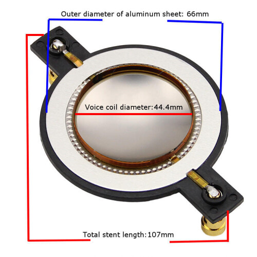 44.4mm Titanium Diaphragm High Pitched Membrane General Voice Coil 2