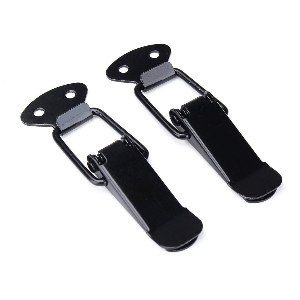 One Pair Of Universal Car Bumpers Trunk Hatch Lids Release Fasteners Kit Black 840079106186
