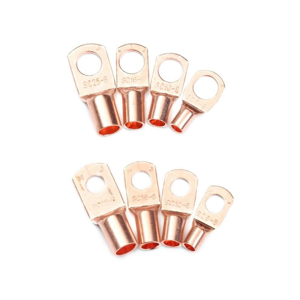 60Pcs Sc Series Bare Terminals Wire Connector Terminal Copper Lug Ring Seal Wire Connectors Assorted Kit 840079355935