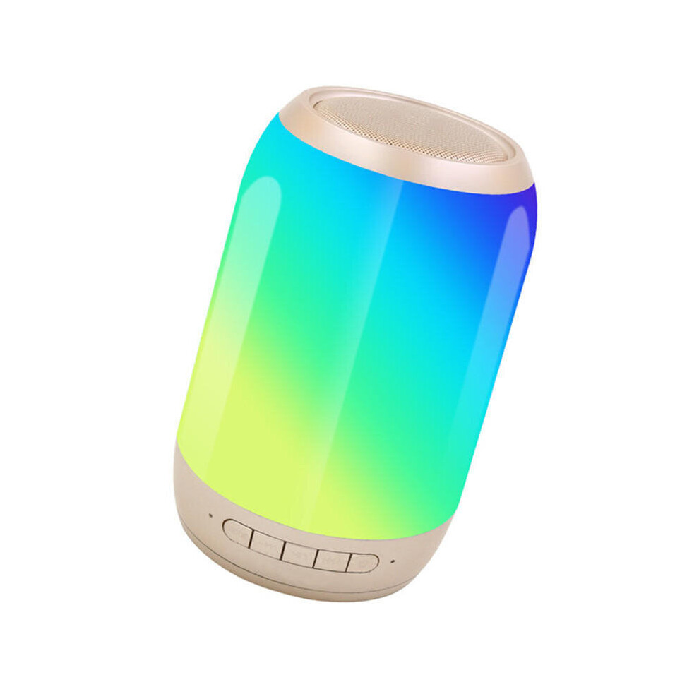Portable Colorful Led Wireless Bluetooth Speaker Hifi Fm Radio Dual Bass Subwoofer With Mic Light 4191026542516