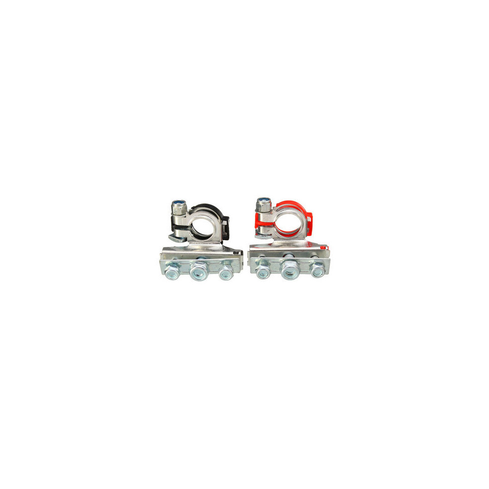 2 X Top-Post Cable Terminal Wire Automotive Clamp Terminals Connectors Red/Black 840079323774