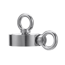 Double Ring Neodymium Recovery Magnet Circular Ring Hook Steel Hunting Fishing Magnet