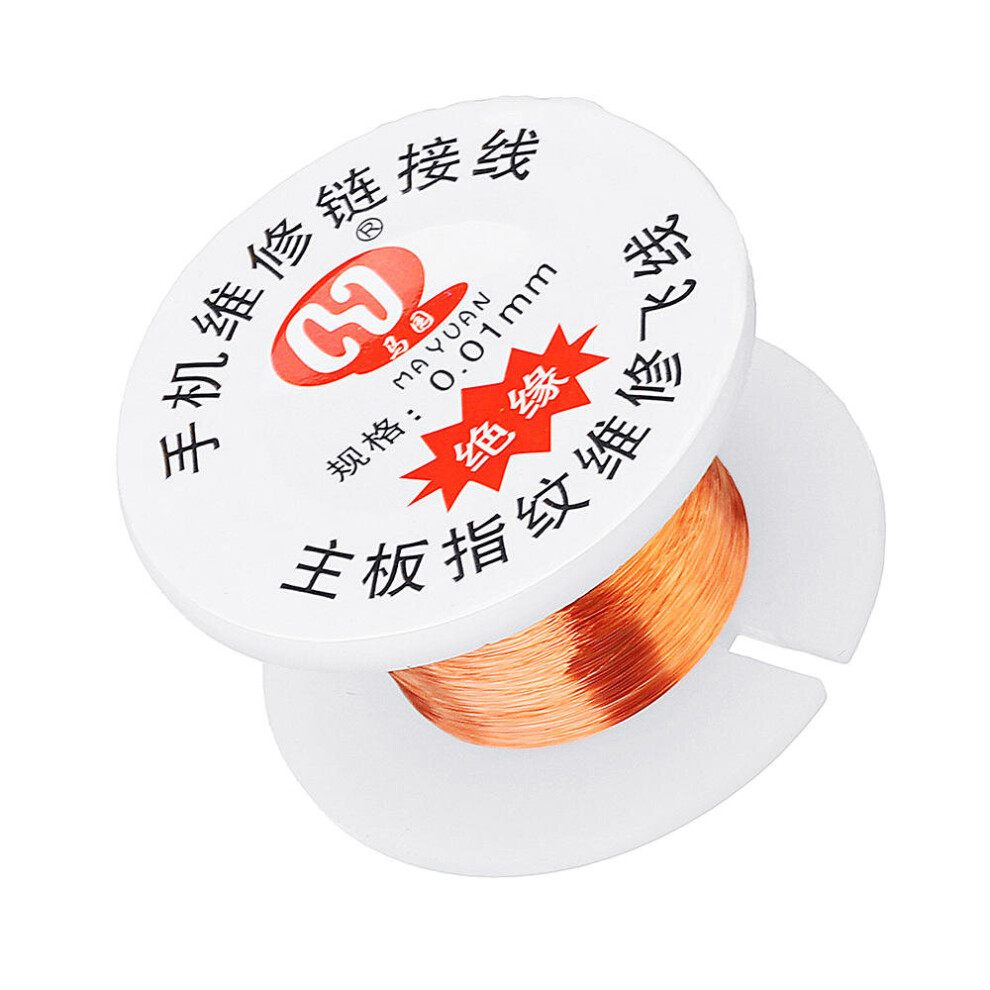 50M 0.01Mm Insulating Copper Wire Bga Motherboard Fingerprint Maintenance Fly Line Solder Wire For Iphone 8651960789225