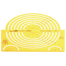 2Pcs Large Ellipse Big Oval Semi Elliptical Shape Drawing Template KT Soft Plastic Ruler Drawing Board