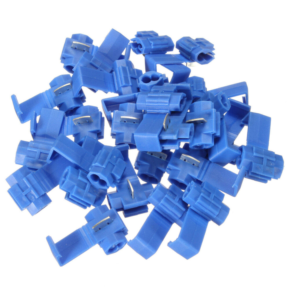 100Pcs Blue Scotch Lock Quick Splice Wire Connector Terminals 8651943789907