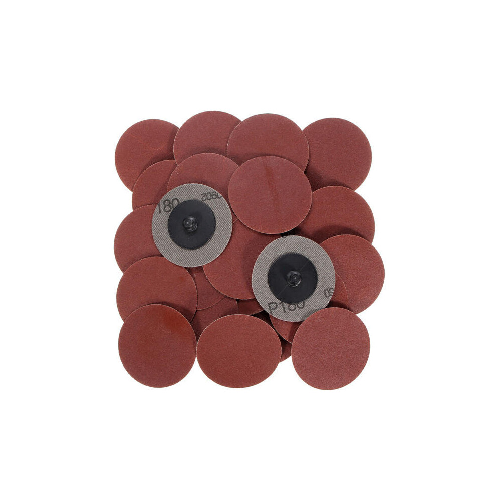 25pcs 2 Inch 180 Grit Roll Lock Sanding Discs R-Type Abrasive Tool