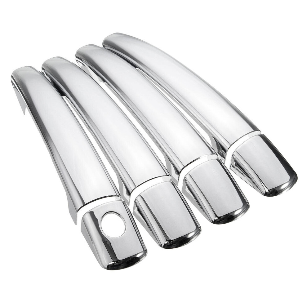 Chrome Door Handles Cover For Peugeot 08-10 207 308 407 Citroen C4 C6 C4 Picasso 5202984942863