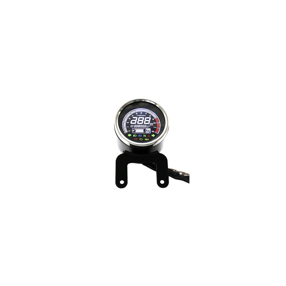 Universal Motorcycle Bike Digital Speedometer Odometer Rpm Tachometer Km/H Mph 4191026508987