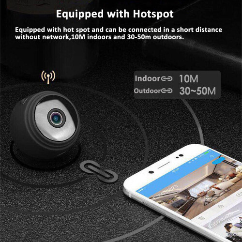 1080P HD μίνι ασύρματη WIFI IP κάμερα DVR νυχτερινής όρασης οικιακής ασφάλειας 2