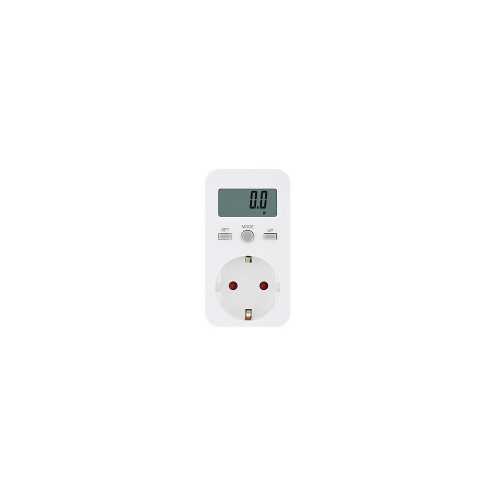 16A Plug-In Digital Wattmeter Lcd Display Power Meter Electricity Usage Socket Adapter Electric Consumption Monitor Eu Plug 8651942789304