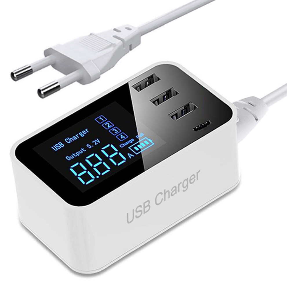 20W Type C Digital Display Intelligent Quick Charging Hub Usb Charger Adapter 6901722553123