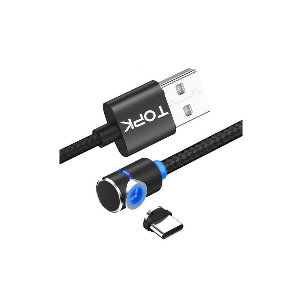 L-Line 90 Degree Angle Type C Led Magnetic Braided Fast Charging Data Cable 1M For Phone Tablet 6901722555660