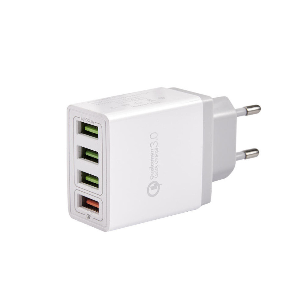 Qc3.0 Multi Port Fast Charging Eu Plug Usb Charger Adapter With Data Cable For Tablet Oneplus 7 6Pro Huawei P30 Xiaomi Mi8 Mi9 S10 S10+ 4191026565973