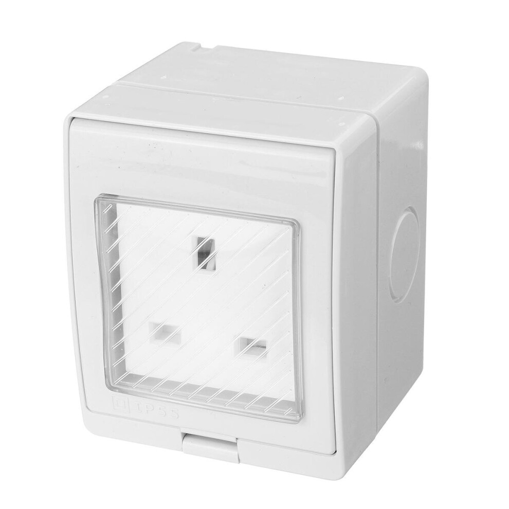 13A Storm Weatherproof Socket Switched Abs Uk Socket Ip55 Rated Single Gang Waterproof Socket 6901722580518