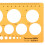 3Pcs Small Circle Round Circular Drawing Template KT Soft Plastifc Ruler Design Drafting Stencil 2