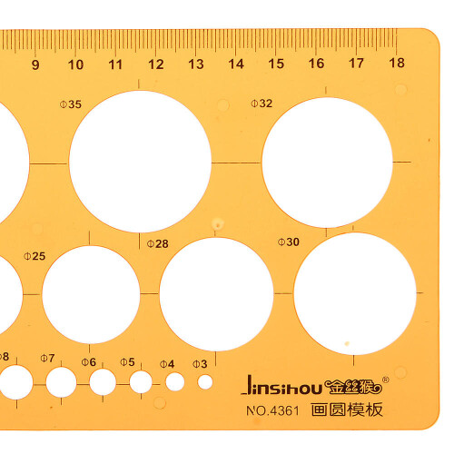 3Pcs Small Circle Round Circular Drawing Template KT Soft Plastifc Ruler Design Drafting Stencil 1